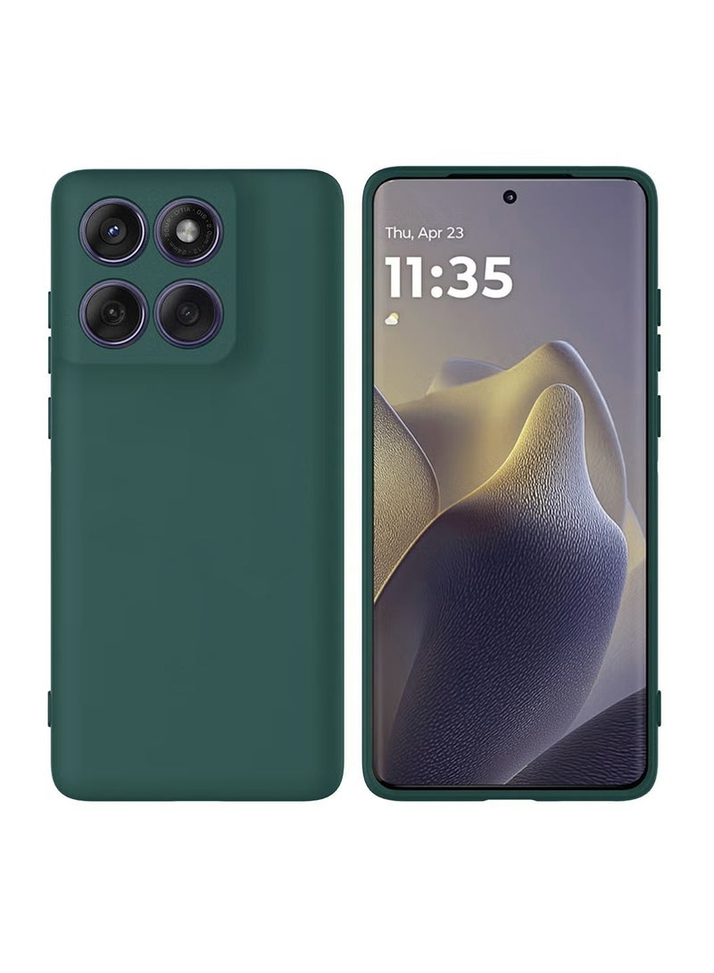 Motorola Edge 60 / Motorola Edge 60 Fusion 5G 2025 Premium Liquid Silicone Compatible With Thin Magsafe Ring Case Cover (MCMPMN) - Dark Green